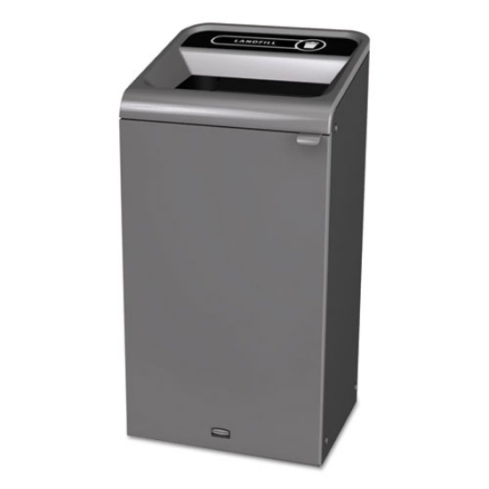 Picture of Configure Indoor Recycling Waste Receptacle, Landfill, 23 gal, Metal, Gray