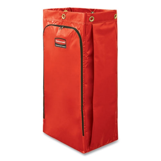 Picture of Vinyl Cleaning Cart Bag, 34 gal, 10.5" x 16.8" x 33", Red, 4/Carton