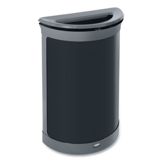 Picture of ENHANCE Series Waste Receptacle, 11.5 gal, Metal, Umbra Gray/Pearl Gray