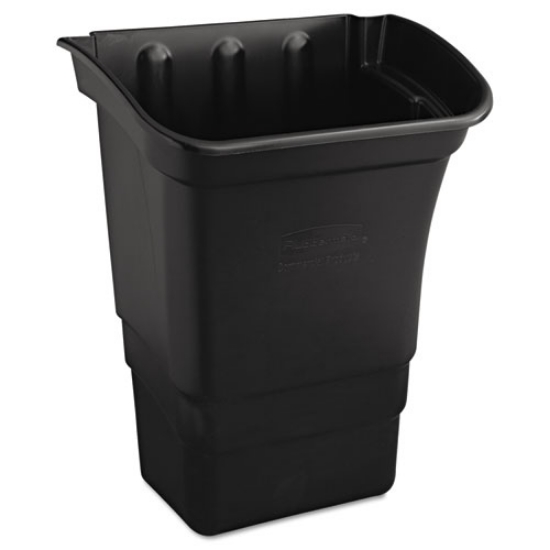 Picture of Optional Utility Cart Refuse/Utility Bin, 8 gal, Polyethylene, Black
