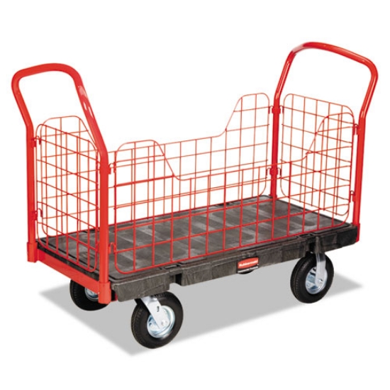 Picture of Side-Panel Platform Truck, 2,000 lb Capacity, 24.25 x 56 x 41.25, Black