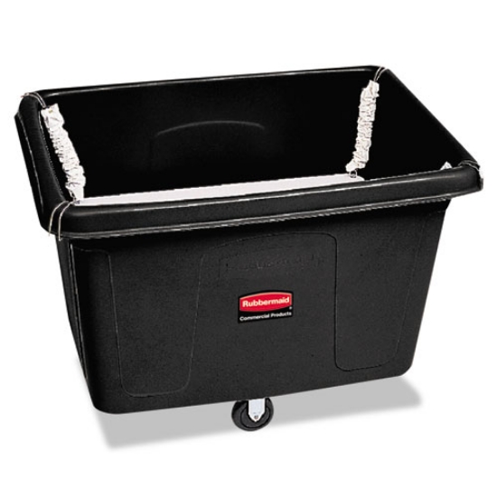 Picture of spring platform truck, 104.7 gal, 500 lb capacity, metal/plastic, black