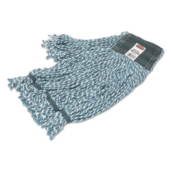 Picture of Web Foot String Mop Heads, Microfiber, Green, Medium, 5-In. Green Headband, 6/ct