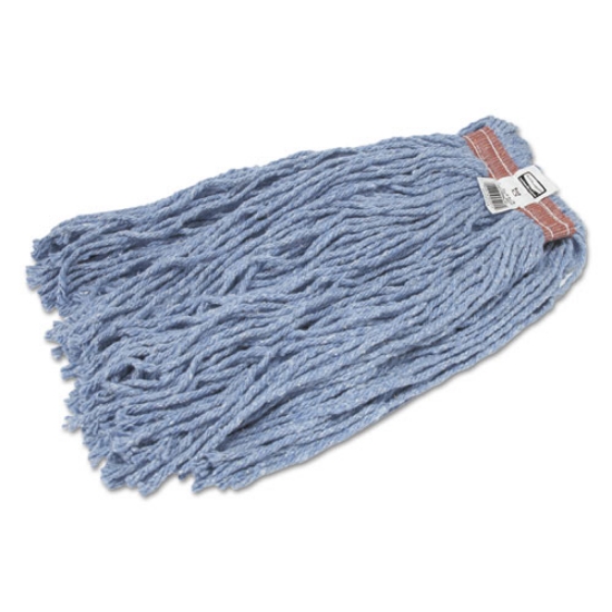 Picture of Cut-End Blend Mop Head, Cotton/synthetic, Blue, 20 Oz, 1" Headband, 12/carton