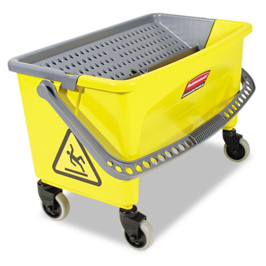 Picture of HYGEN Press Wring Bucket for Microfiber Flat Mops, 43 qt, Yellow