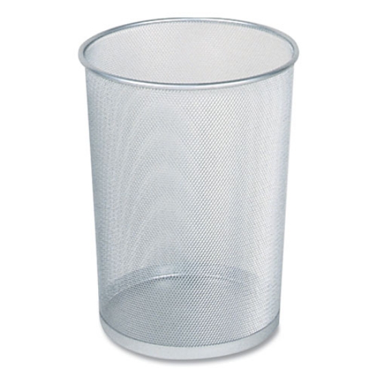 Picture of Steel Mesh Wastebasket, 5 gal, Steel Mesh, Silver