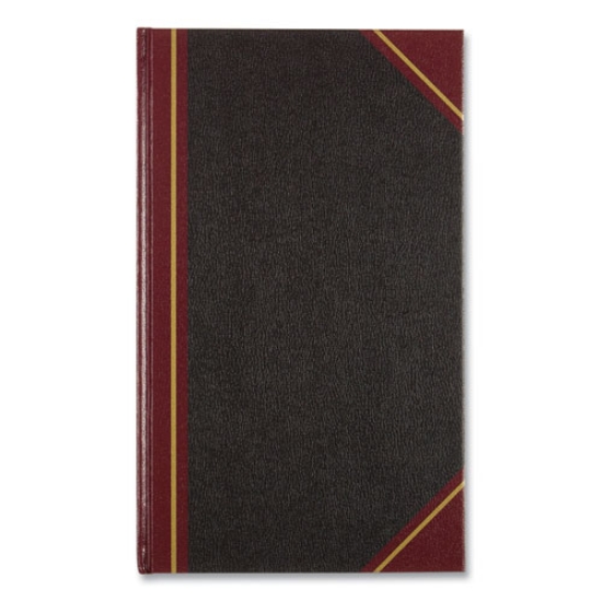 Picture of Texthide Eye-Ease Record Book, Black/burgundy/gold Cover, 14.25 X 8.75 Sheets, 300 Sheets/book