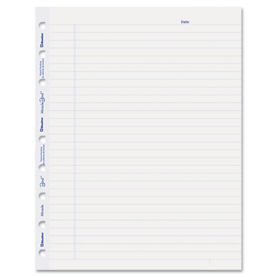 Picture of Miraclebind Ruled Paper Refill Sheets For All Miraclebind Notebooks And Planners, 9.25 X 7.25, White/blue Sheets, Undated