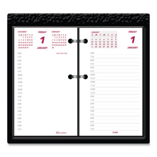 Picture of Daily Calendar Pad Refill, 6 x 3.5, White/Burgundy/Gray Sheets, 12-Month (Jan to Dec): 2024