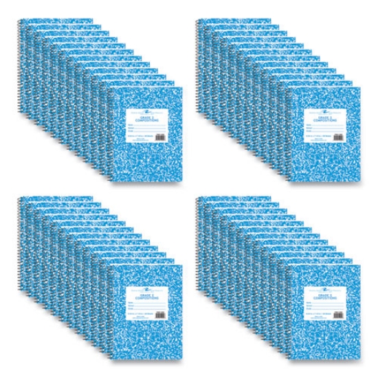 Picture of Composition Book, 1-Subject, Grade 2 Manuscript Format, Blue Cover, (36) 9.75 x 7.5 Sheet, 48/CT, Ships in 4-6 Business Days