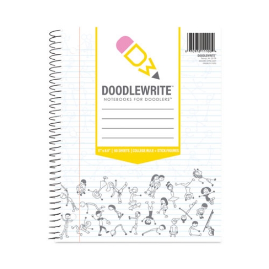 Picture of DoodleWrite Notebooks, 1-Subject, Wide/Legal Rule, White Cover, (50) Sheets, 24/Carton, Ships in 4-6 Business Days