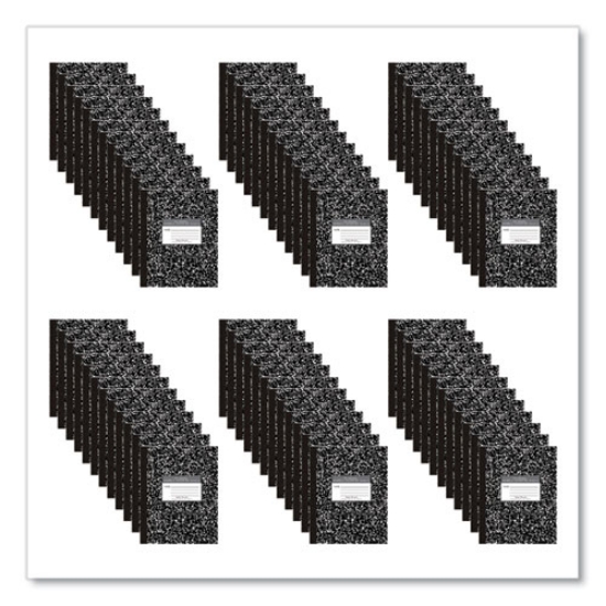 Picture of Flexible Cover Composition Notebook, Wide/Legal Rule, Black Marble Cover, (60) 10 x 8 Sheet, 72/CT, Ships in 4-6 Bus Days