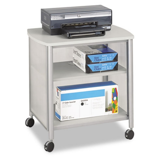 Picture of Impromptu Deskside Machine Stand, Metal, 3 Shelves, 100 lb Capacity, 26.25" x 21" x 26.5", Gray