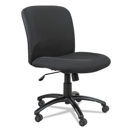 Picture of Uber Big/tall Series Mid Back Chair, Fabric, Supports Up To 500 Lb, 18.5" To 22.5" Seat Height, Black