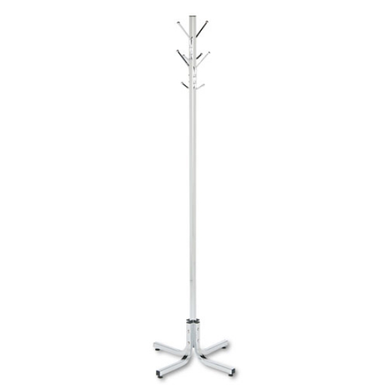 Picture of Metal Costumer, Four Ball-Tipped Double-Hooks, 21w X 21d X 70h, Chrome