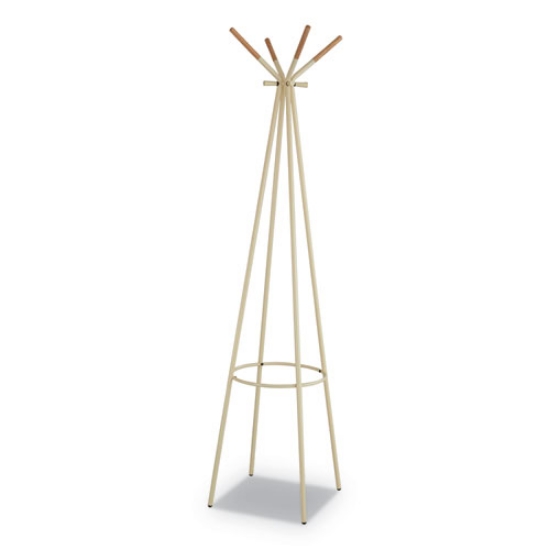 Picture of Family Coat Rack, 4 Garments, 16.5w X 16.5d X 72.75h, Cream