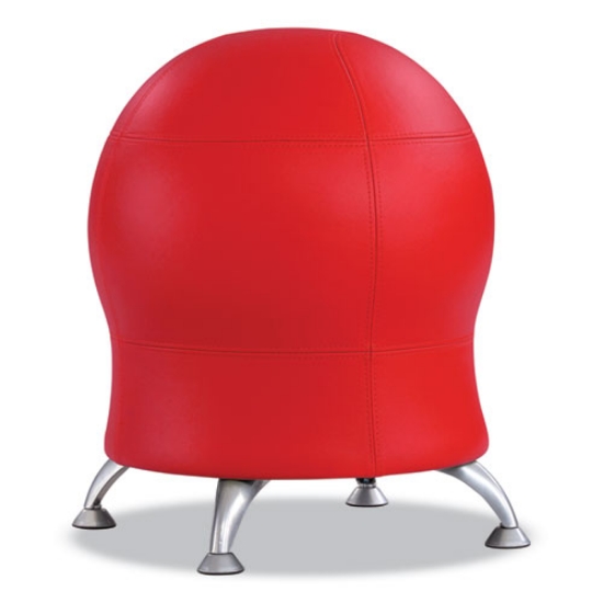 Picture of Zenergy Ball Chair, Backless, Supports Up to 250 lb, Red Vinyl, Ships in 1-3 Business Days