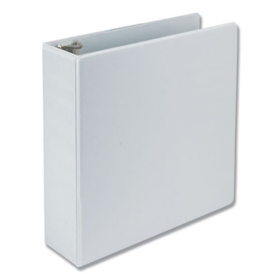 Picture of earth's choice plant-based d-ring view binder, 3 rings, 3" capacity, 11 x 8.5, white