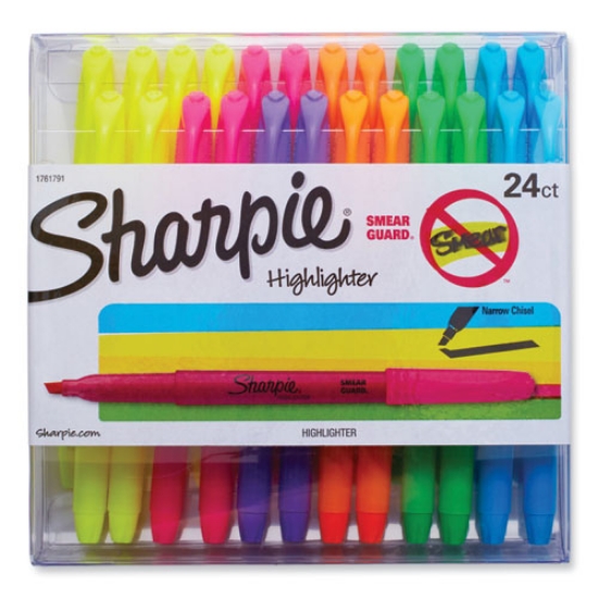 Picture of Pocket Style Highlighters, Assorted Ink Colors, Chisel Tip, Assorted Barrel Colors, 24/pack