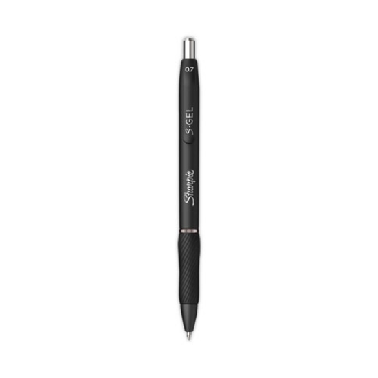 Picture of S-Gel High-Performance Gel Pen, Retractable, Medium 0.7 Mm, Blue Ink, Black Barrel, 36/pack