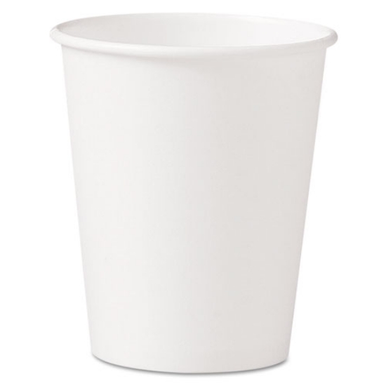 Picture of Single-Sided Poly Paper Hot Cups, 10 oz, White, 50 Sleeve, 20 Sleeves/Carton