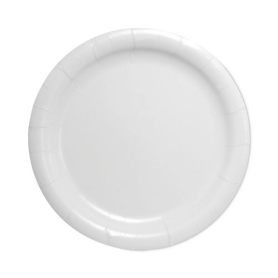 Picture of Bare Eco-Forward Clay-Coated Paper Dinnerware, ProPlanet Seal, Plate, 9" dia, White, 500/Carton