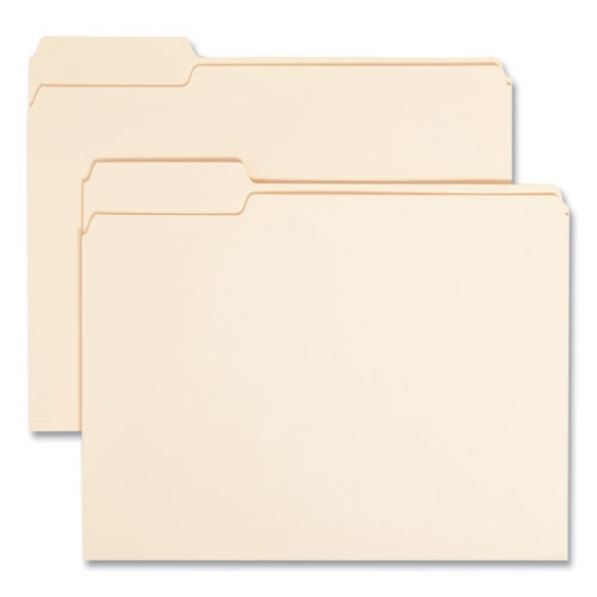 Picture of Manila File Folders, 1/3-Cut Tabs: Left Position, Letter Size, 0.75" Expansion, Manila, 100/Box