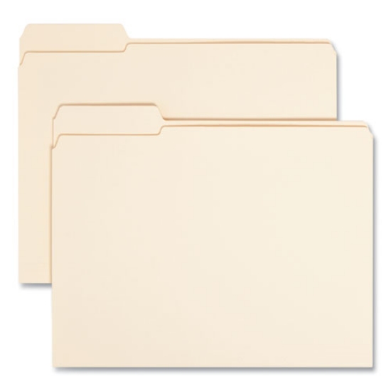 Picture of Reinforced Tab Manila File Folders, 1/3-Cut Tabs: Left Position, Letter Size, 0.75" Expansion, 11-pt Manila, 100/Box