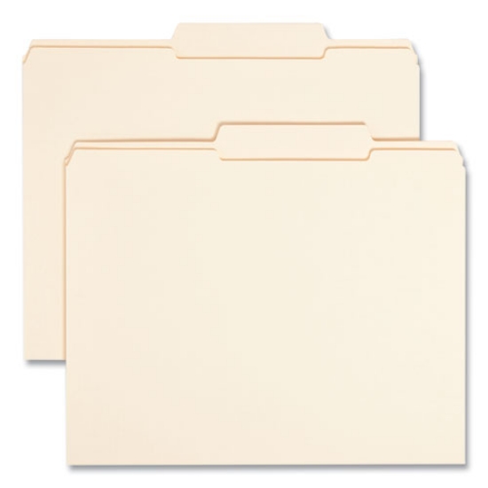 Picture of Reinforced Guide Height File Folders, 2/5-Cut Tabs: Right of Center Position, Letter Size, 0.75" Expansion, Manila, 100/Box
