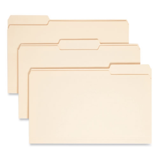 Picture of Top Tab File Folders with Antimicrobial Product Protection, 1/3-Cut Tabs: Assorted, Legal, 0.75" Expansion, Manila, 100/Box