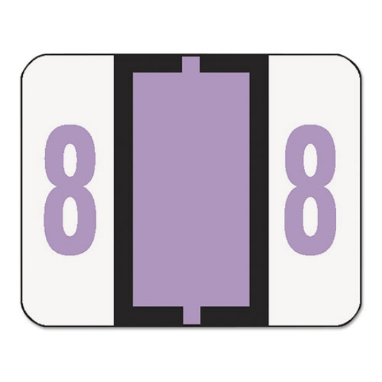 Picture of Numerical End Tab File Folder Labels, 8, 1 X 1.25, White, 500/roll