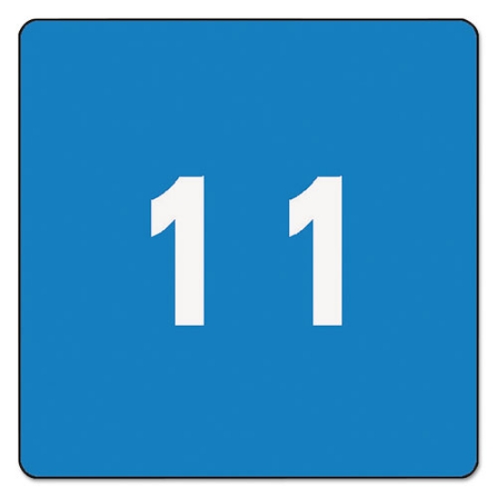 Picture of Numerical End Tab File Folder Labels, 1, 1.5 X 1.5, Light Blue, 250/roll