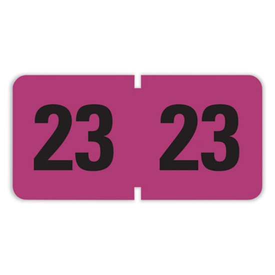 Picture of Yearly End Tab File Folder Labels, 23, 0.75 x 1.5, Purple, 500 Labels/Roll