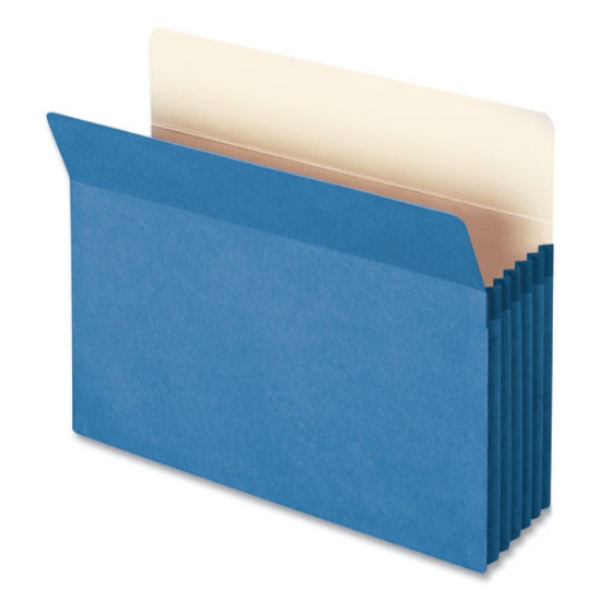 Picture of Colored File Pockets, 5.25" Expansion, Letter Size, Blue