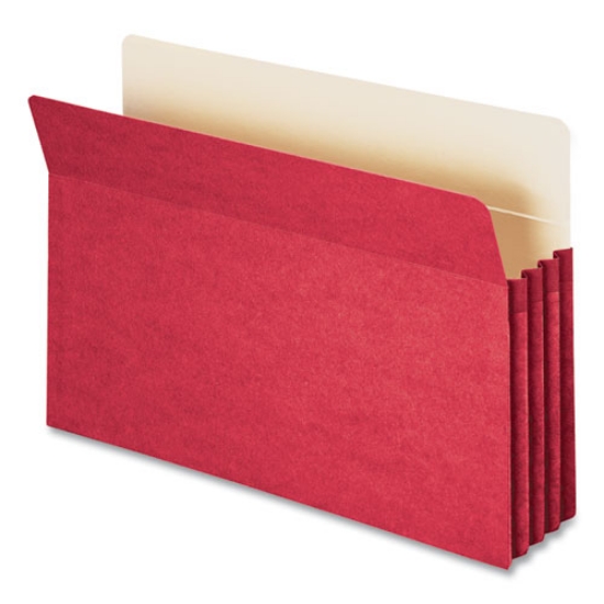 Picture of Colored File Pockets, 3.5" Expansion, Legal Size, Red