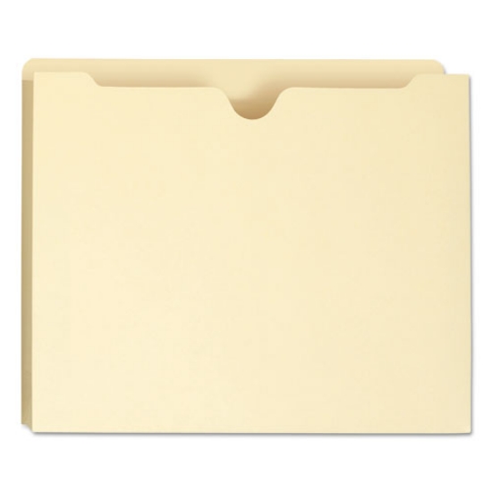 Picture of 100% Recycled Top Tab File Jackets, Straight Tab, Letter Size, Manila, 50/box