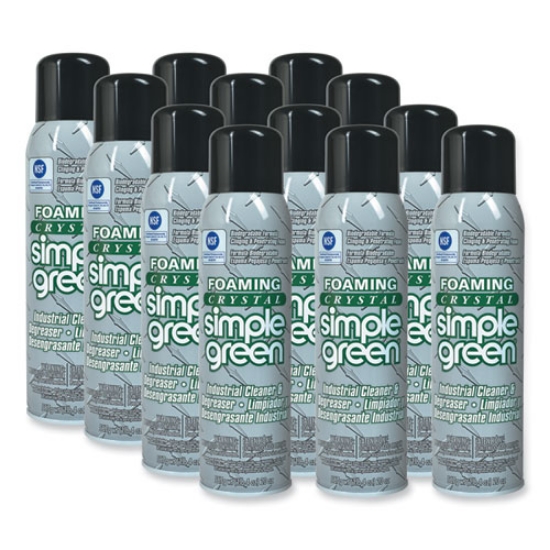 Picture of Foaming Crystal Industrial Cleaner And Degreaser, 20 Oz Aerosol Spray, 12/carton