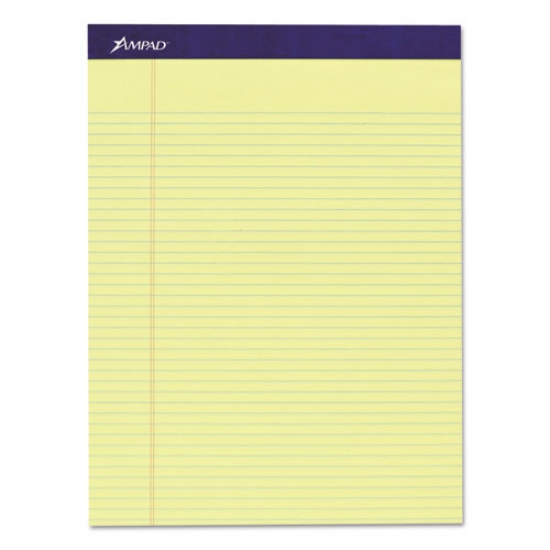 Picture of Legal Ruled Pads, Narrow Rule, 50 Canary-Yellow 8.5 X 11.75 Sheets, 4/pack
