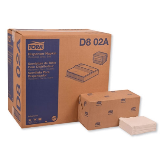 Picture of Advanced Masterfold Dispenser Napkins, 1-Ply,12" X 17", White, 6000/carton