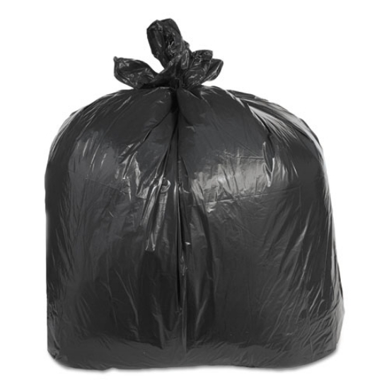 Picture of Low-Density Can Liners, 60 Gal, 2.4 Mil, 38" X 58", Black, 100/carton