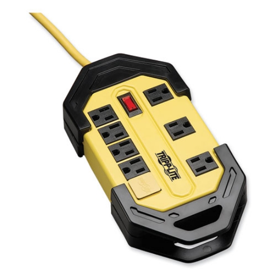 Picture of POWER IT! SAFETY POWER STRIP WITH SAFETY COVERS, 8 OUTLETS, 15 FT CORD, YELLOW/BLACK