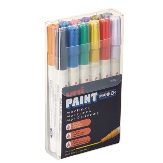 Picture of Permanent Marker, Fine Bullet Tip, Assorted Colors, 12/set