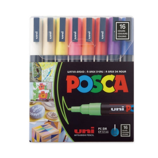 Picture of Permanent Specialty Marker, Fine Bullet Tip, Assorted Colors,16/Pack