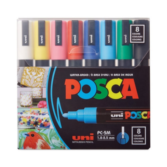 Picture of Permanent Specialty Marker, Medium Bullet Tip, Assorted Colors, 8/Pack