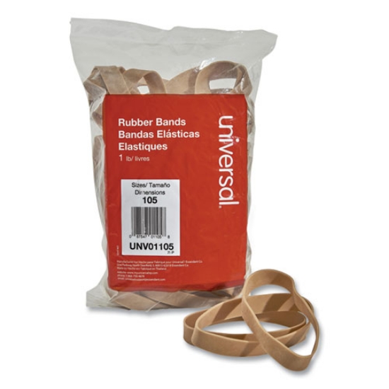 Picture of Rubber Bands, Size 105, 0.06" Gauge, Beige, 1 Lb Box, 55/pack