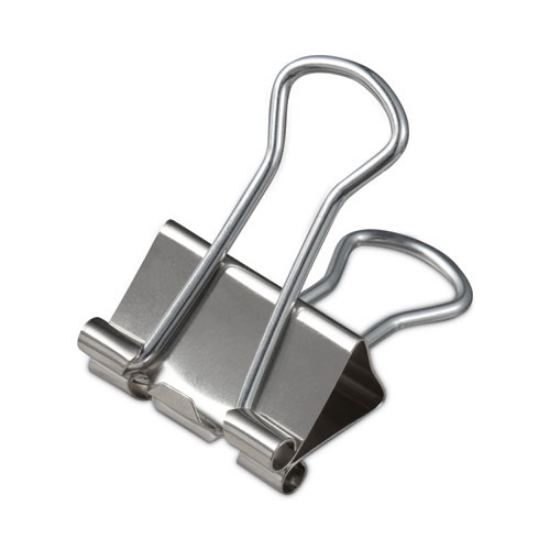 Picture of Binder Clips with Storage Tub, Small, Silver, 40/Pack