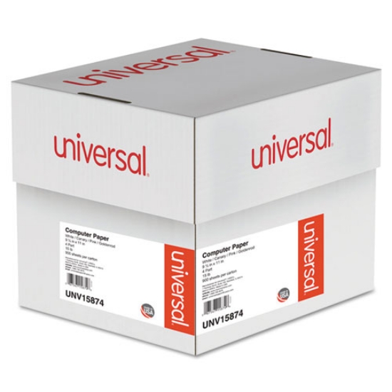 Picture of Printout Paper, 4-Part, 15 lb Bond Weight, 9.5 x 11, White/Canary/Pink/Buff, 900/Carton
