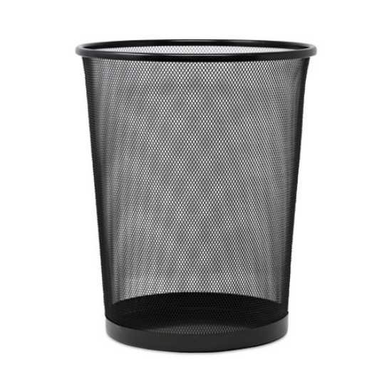 Picture of Mesh Wastebasket, 18 qt, Steel Mesh, Black
