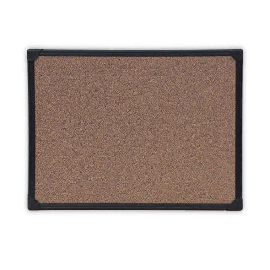 Picture of Tech Cork Board, 24 x 18, Brown Surface, Black Aluminum Frame