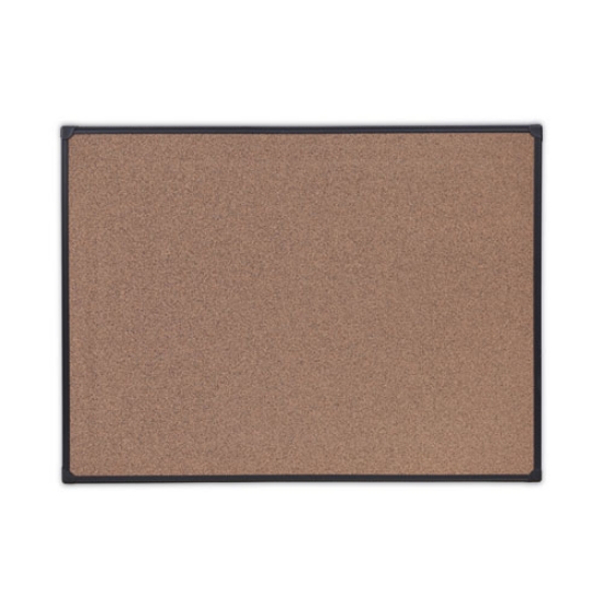 Picture of Tech Cork Board, 48 x 36, Brown Surface, Black Aluminum Frame